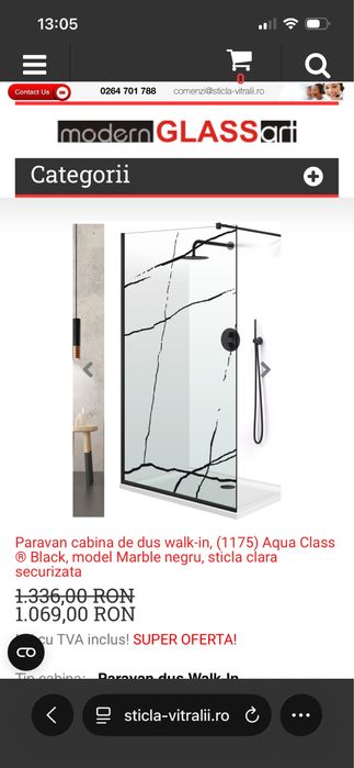 Paravan dus negru