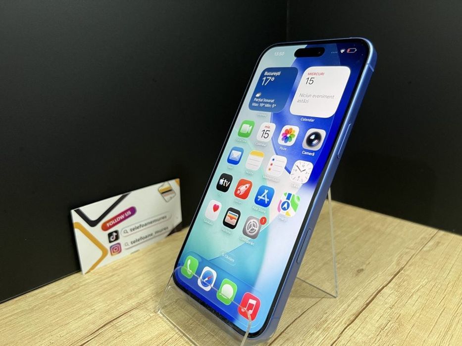 Iphone 16 Plus 128Gb Ultramarine Second-Hand Foarte Bun 3 ani garanție