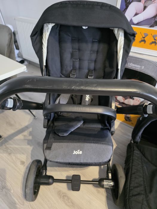 Cărucior 3 în 1 Joie Chrome + landou + scoică i‑Gemm – Stare excelenta