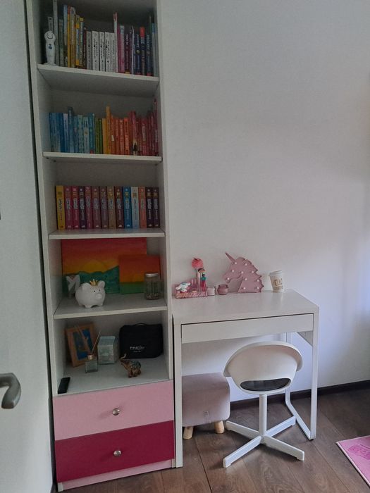 Bibliotecă din MDF cu 2 sertare – stare  bună