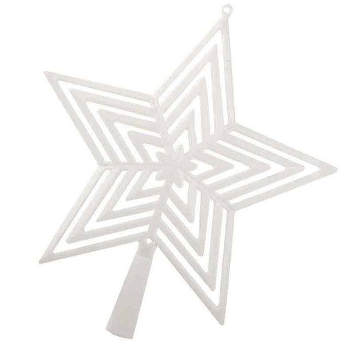 Коледна звезда за елха, бяла