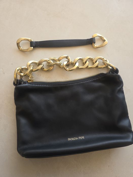 Patrizia Pepe чанта – естествена кожа, черна