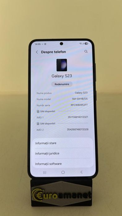 Telefon mobil Samsung Galaxy S23, Dual SIM, 8GB RAM, 256GB, 5G -A-