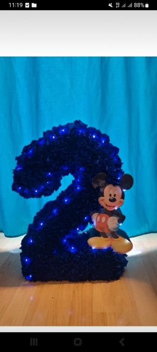 Cifra 2 cu micky mouse si lumini