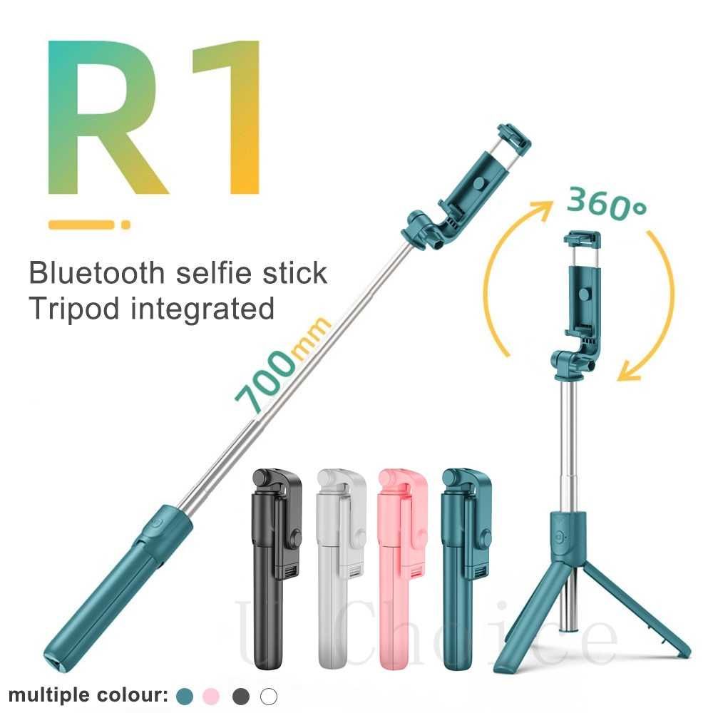 Селфи стик 3 в 1 HSU R1 Mini – Tрипoд + Bluetooth дистанционно гр ...