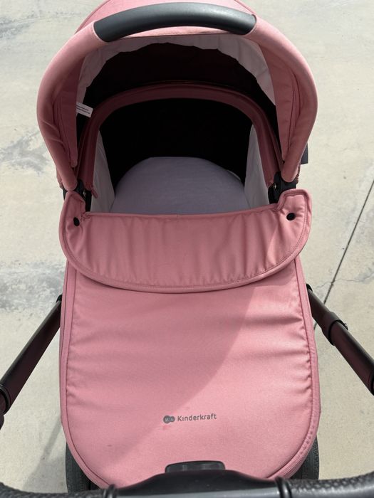 Carucior pentru copii, 2 in 1 Nea, KinderKraft, Roz/ Negru