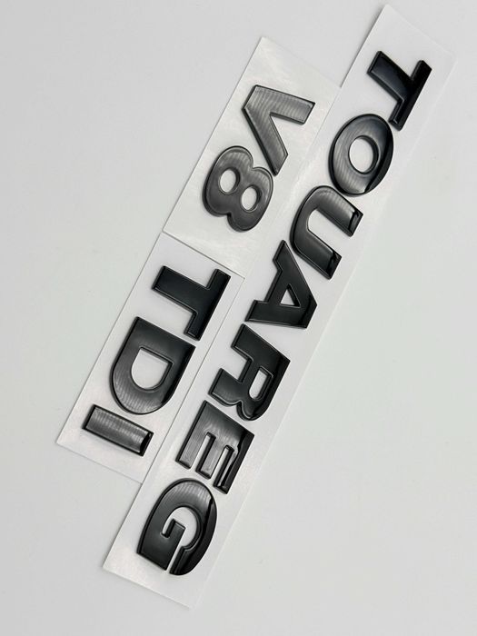 Set Embleme Compatibile VW Touareg V8 Tdi negru