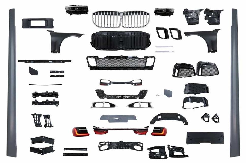 Pachet Exterior Complet compatibil cu BMW G12 Seria 7 (2015-2019) Conversie la G12 LCI 2020 Design