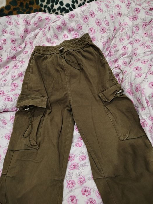 Штаны карго зелёные