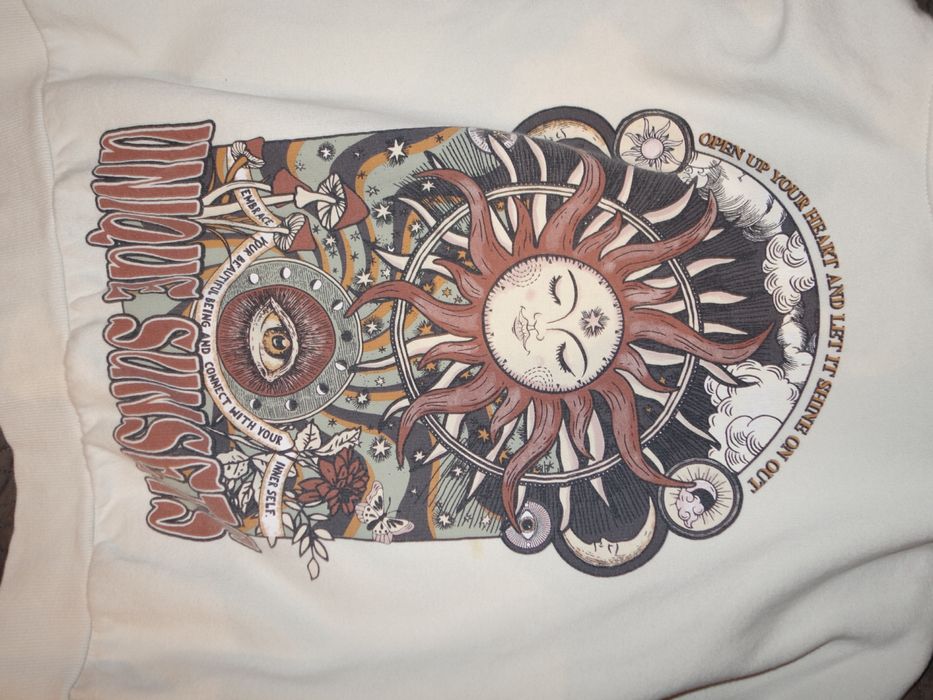 Pull&Bear бял суичер с качулка S