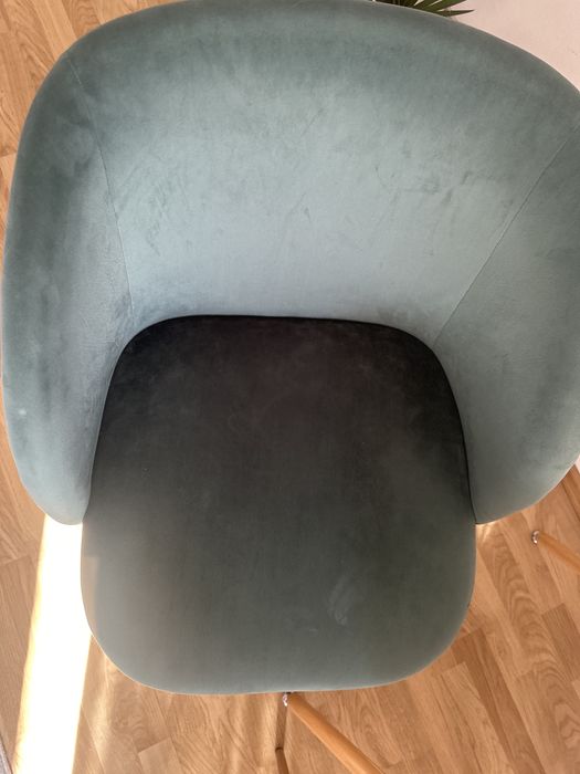 Scaune catifea turcoaz