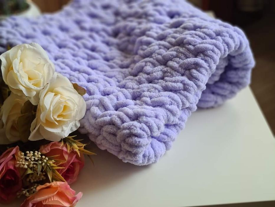 Бебешко одеяло- ръчно изработено ,ALIZE  Puffy