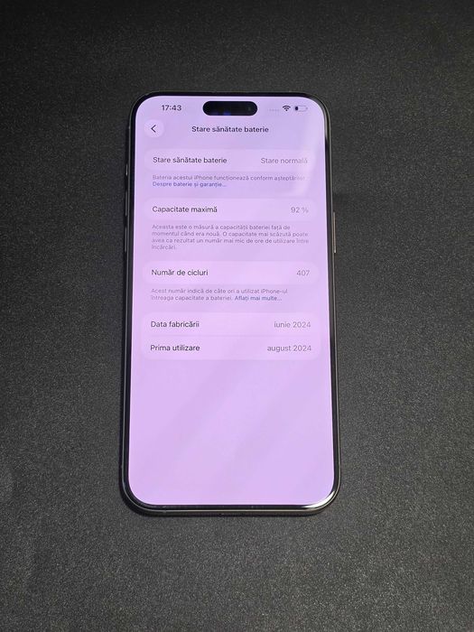 Hope Amanet P8 Iphone 15 Pro Max 256 GB 92%