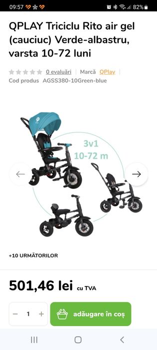 Tricicleta pliabila qplay