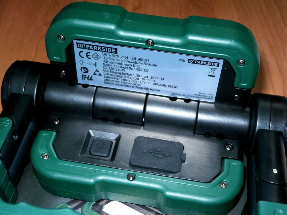 Lampa lucru (reflector) PARKSIDE PBSL 5000 B1 functie power bank noua