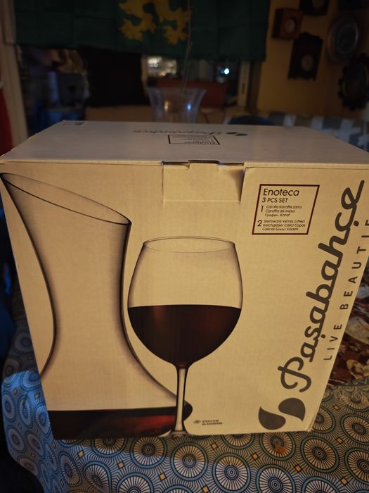 ENOTEKA сет графа с две чаши за вино