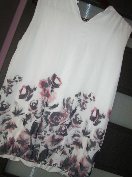 bluza alba cu flori dame 40