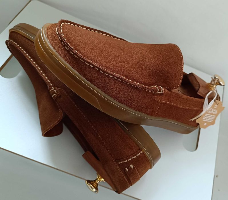 Pantofi casual loafer 42 44 slip on Migato NOI piele naturala moale