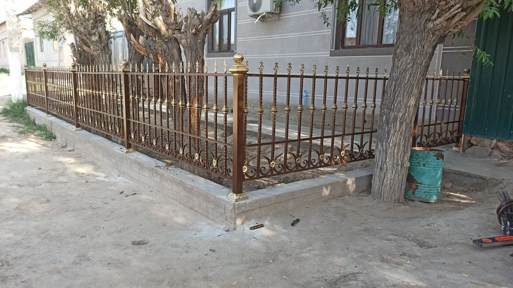 Темир варота есик рещотка забор огрождение лестница перила навес