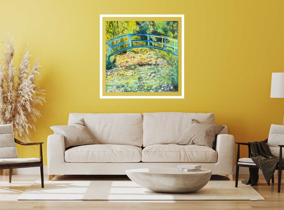 Vand tablou - inspiratie Claude Monet - Nuferi 80x80 cm