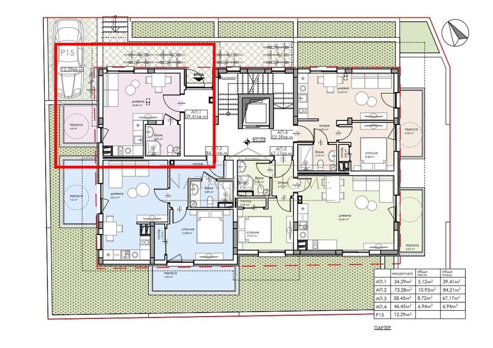 Продава се Едностаен апартамент в Созопол - 39 кв.м за 1112 €/кв.м - Снимка #1
