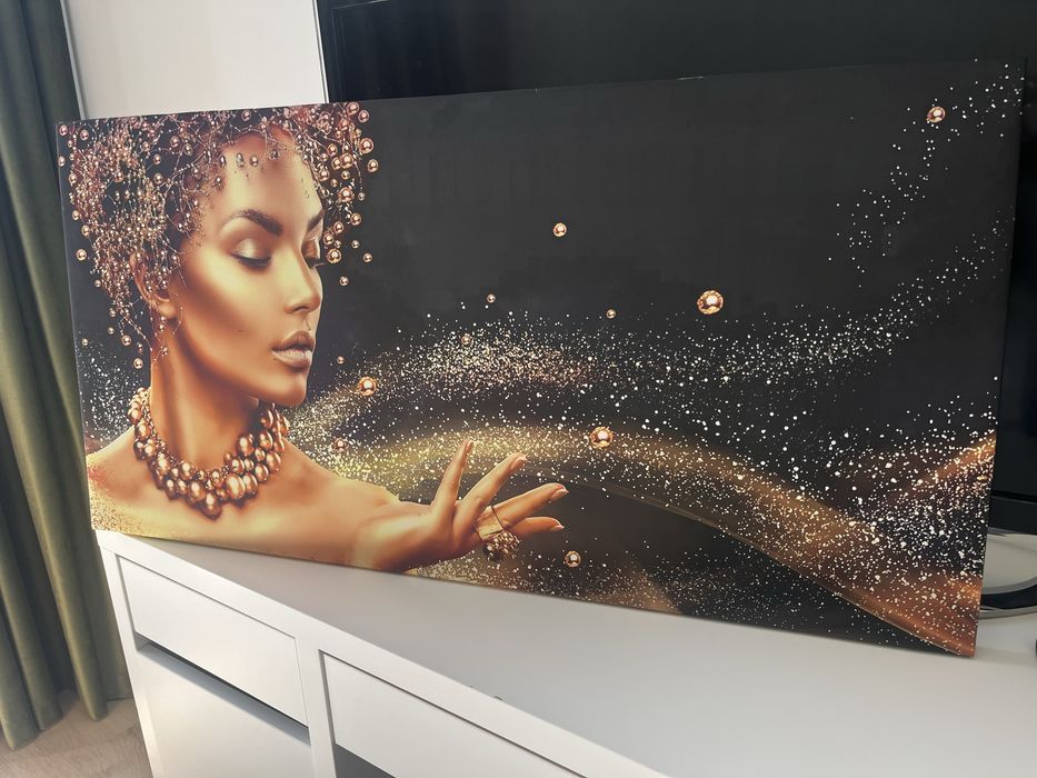 Tablou canvas Fata cu Aur