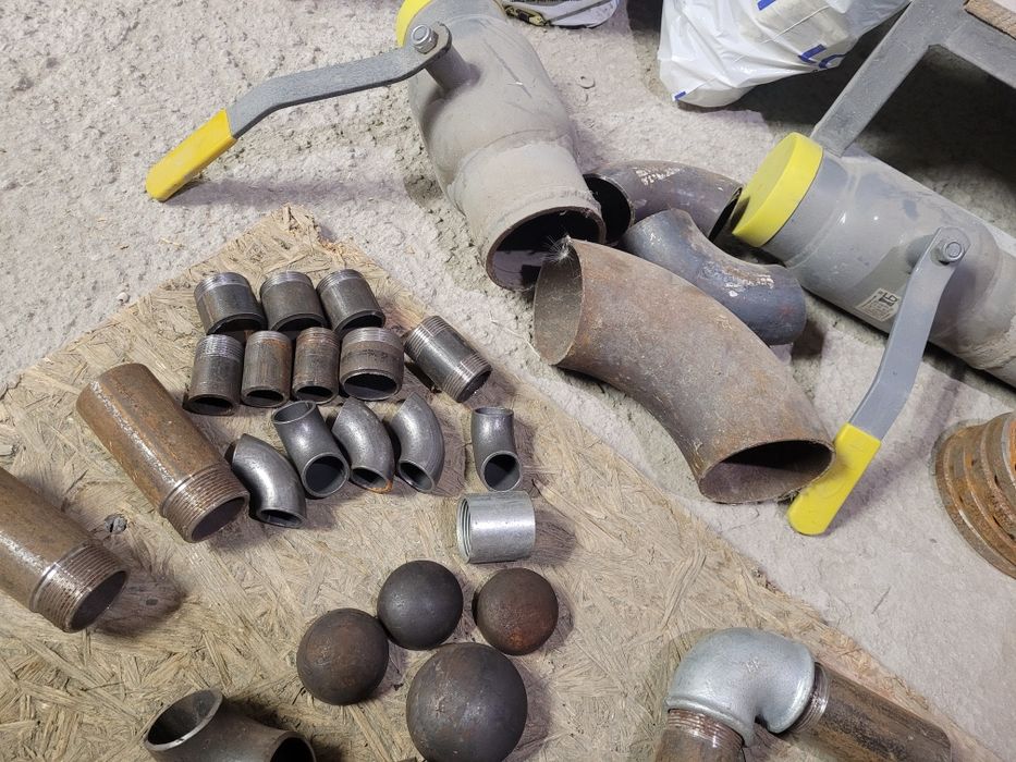 Шаровый краны, флянцы, отводы