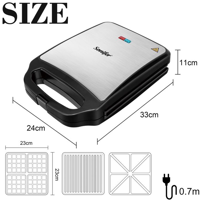 Доставка! Sonifer SF-6087 3в1 вафельница, тостер, сендвич toster to59