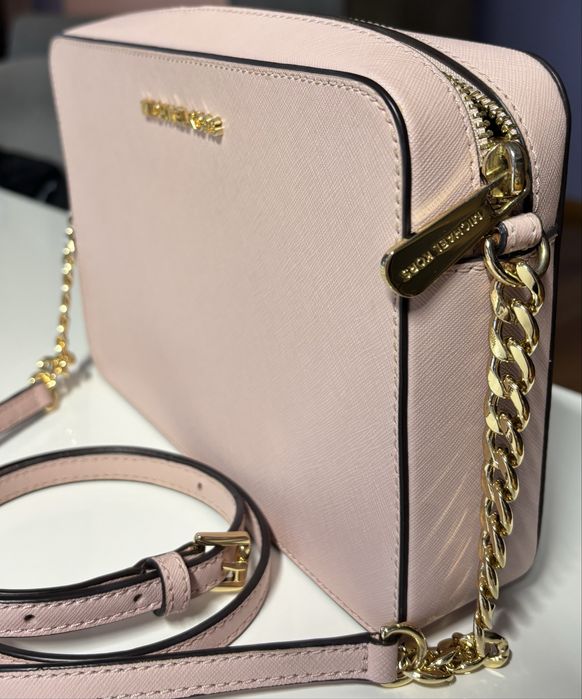 Geanta Michael Kors model cross-body culoare roz pal