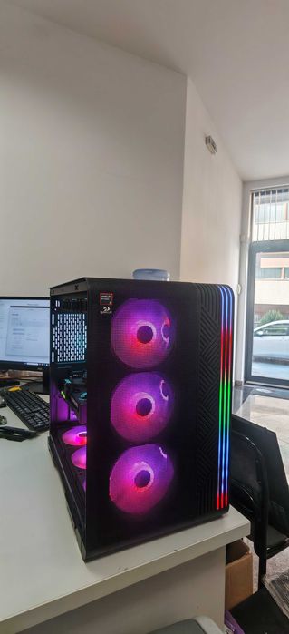 Супер Геймърско PC Ryzen 5 9600X/32Gb 6000 Kingston/1TB SSD/MSI RTX 5060/WiFi&BT/Гаранция