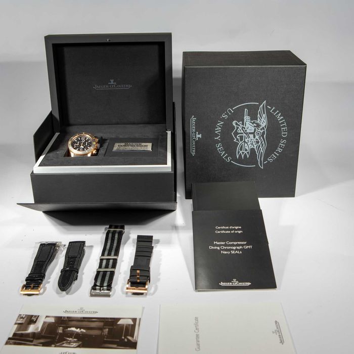 Jaeger LeCoultre Master Compressor Diving Chronograph GMT Navy Seals 46mm Q1782470 Rose Gold