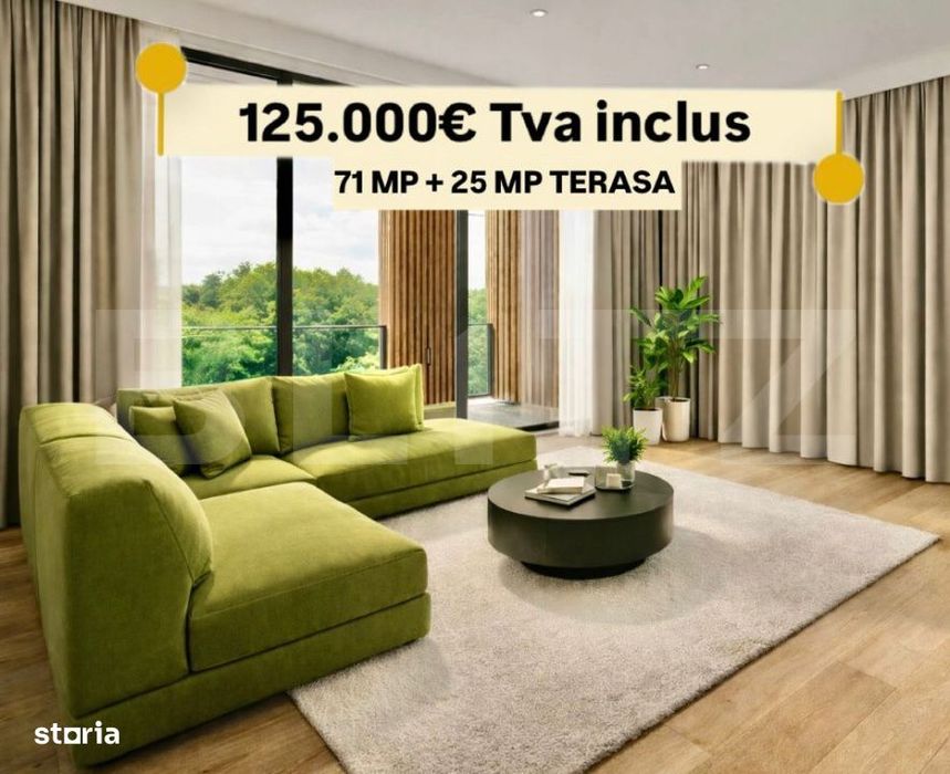 Apartament de vanzare cu 3 camere, 71 mp, zona Torontalului