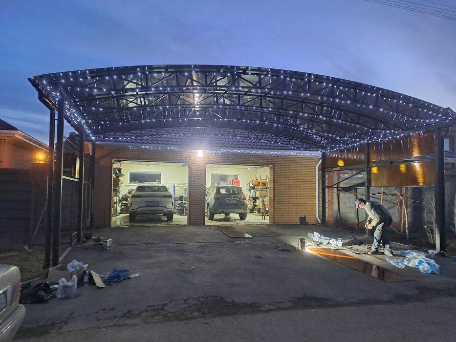 Сварка.  Навес.  Решётки  . Ворота.