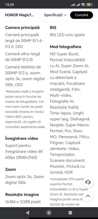 Honor magic 7 pro ca Nou