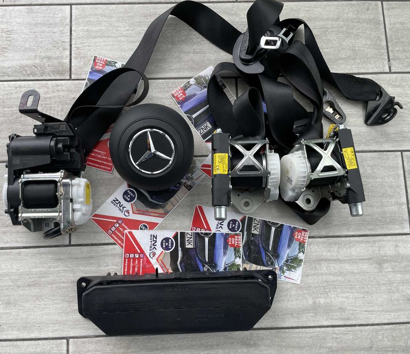 Mercedes Benz S C E w223 w206 w213 kit airbag AMG piele - set centuri