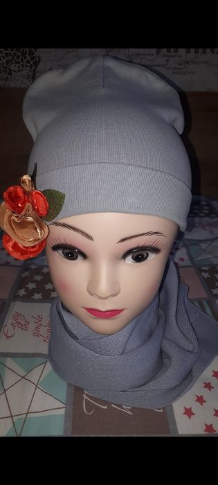 Шапочка с шарфом на девочку