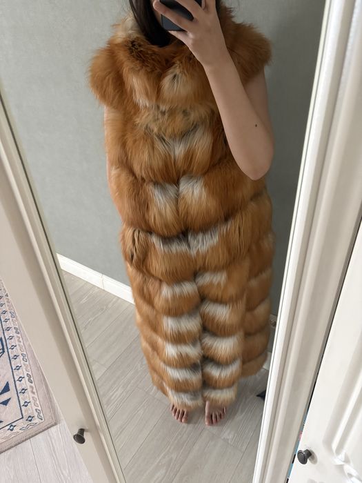 Шуба из натуральной лисы, размер M