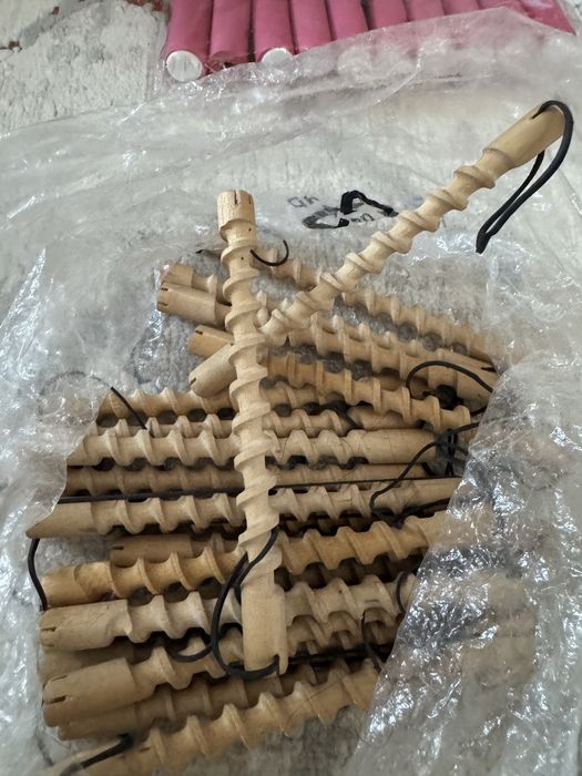 деревянные спиральные бигуди-коклюшки