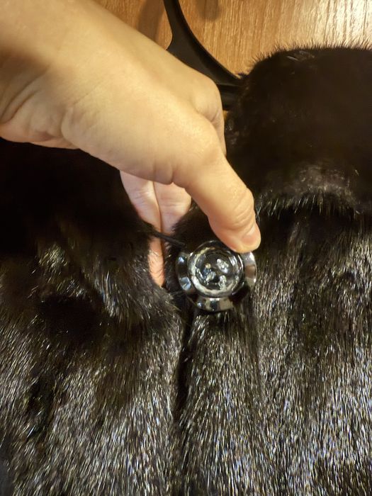 Черная норковая шуба