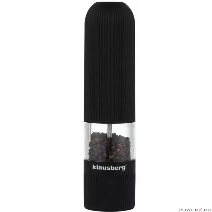 Rasnita pentru sare si piper, neagra, electrica, Klausberg