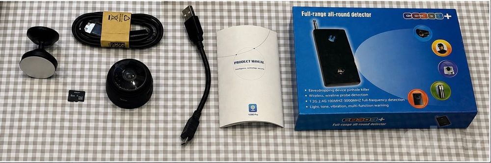 Мини wifi камера на магните и детектор жучков и камер
