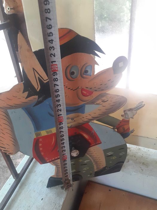 Стара бълг.метална мишена играчка от стрелбище Ну Погоди