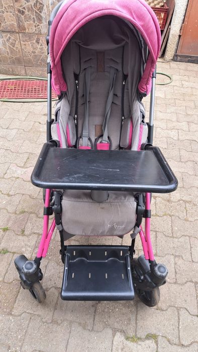 Cărucior pentru copii cu dizabilități Mewa MyWam roz