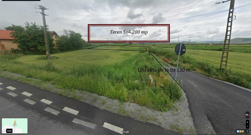 Teren intravilan 4.200 mp, cu acces  la DJ, 4 km intrare A3 Cerghizel