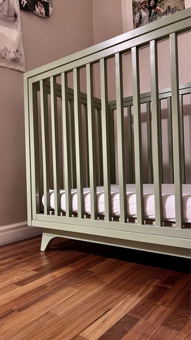 Patut lemn masiv cu saltea, nou nascut - 3 ani+, Romina Furniture