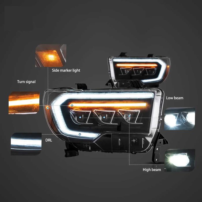 Комплект LED фарове за Toyota Sequoia 2008-2020 и Tundra 2007-2013