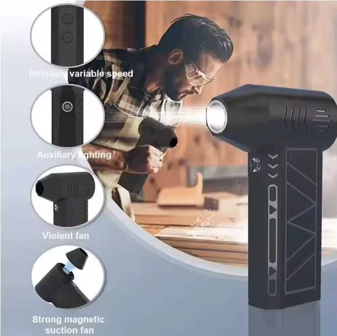 Вентилатор за разпалване на огън, почистване на прах, и сушене