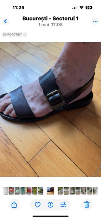 Sandale barbatesti din piele naturala maro