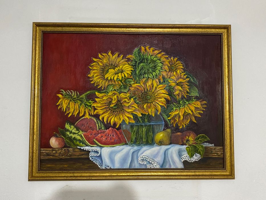 Картина «Подсолнухи и летние дары»