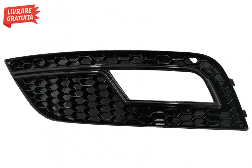 Grile Proiector Audi A4 B8 facelift (2012-2015) RS4 Design Negru Lucio